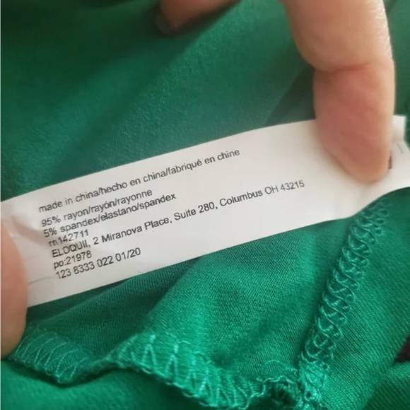 ELOQUII 🆕 Plus Size Emerald Jersey V-neck Cap Sleeve Wrap Maxi. Sz …$ Firm - Picture 5 of 6